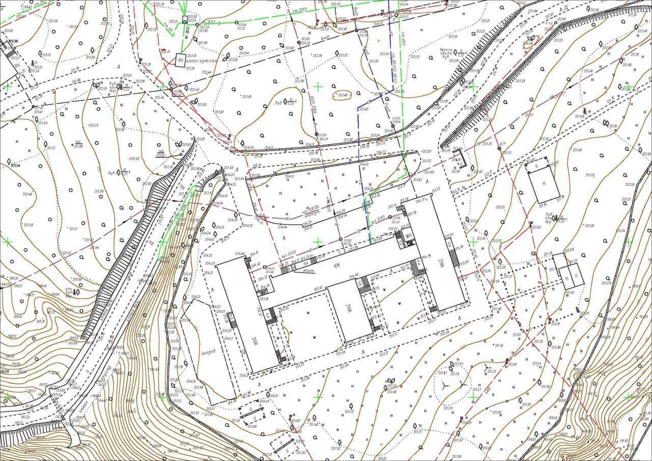 Чертеж местности в геодезии